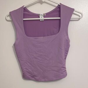 Lilac Square Neck Tank Top